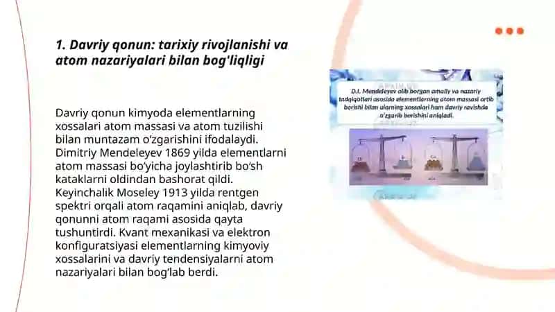 Elementlarning davriy sistemasi atom tuzulishini nazariyalari 3