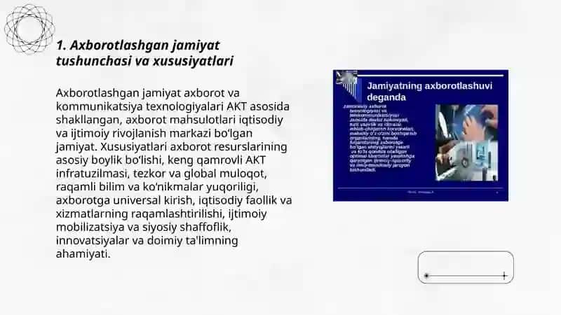 Axborotlashgan jamiyat va uning istiqbollari 3