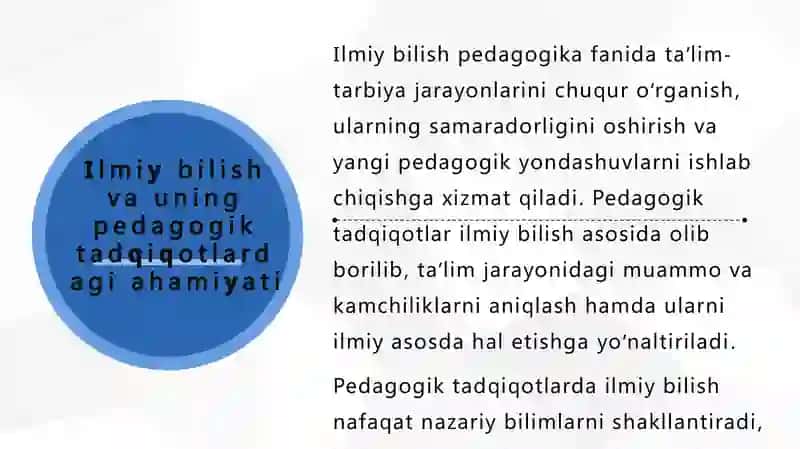 ILMIY BILISHNING SHAKLLARI VA METODLARI 3