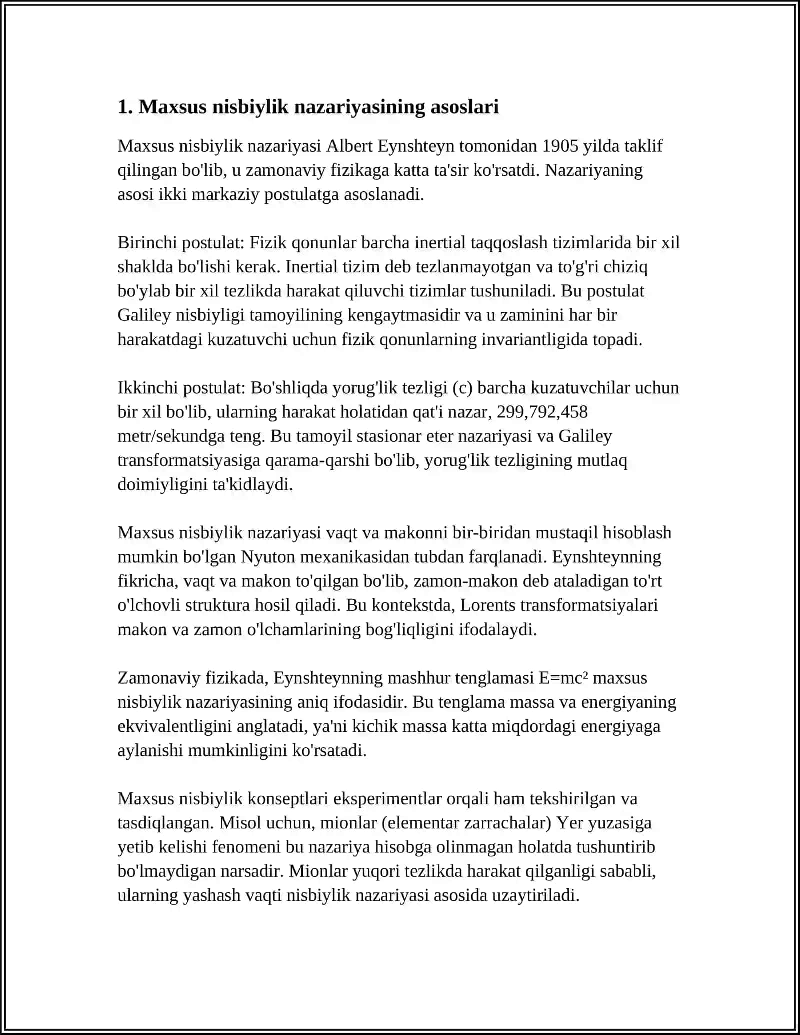 NISBIYLIK NAZARIYASI ELEMENTLARI 3