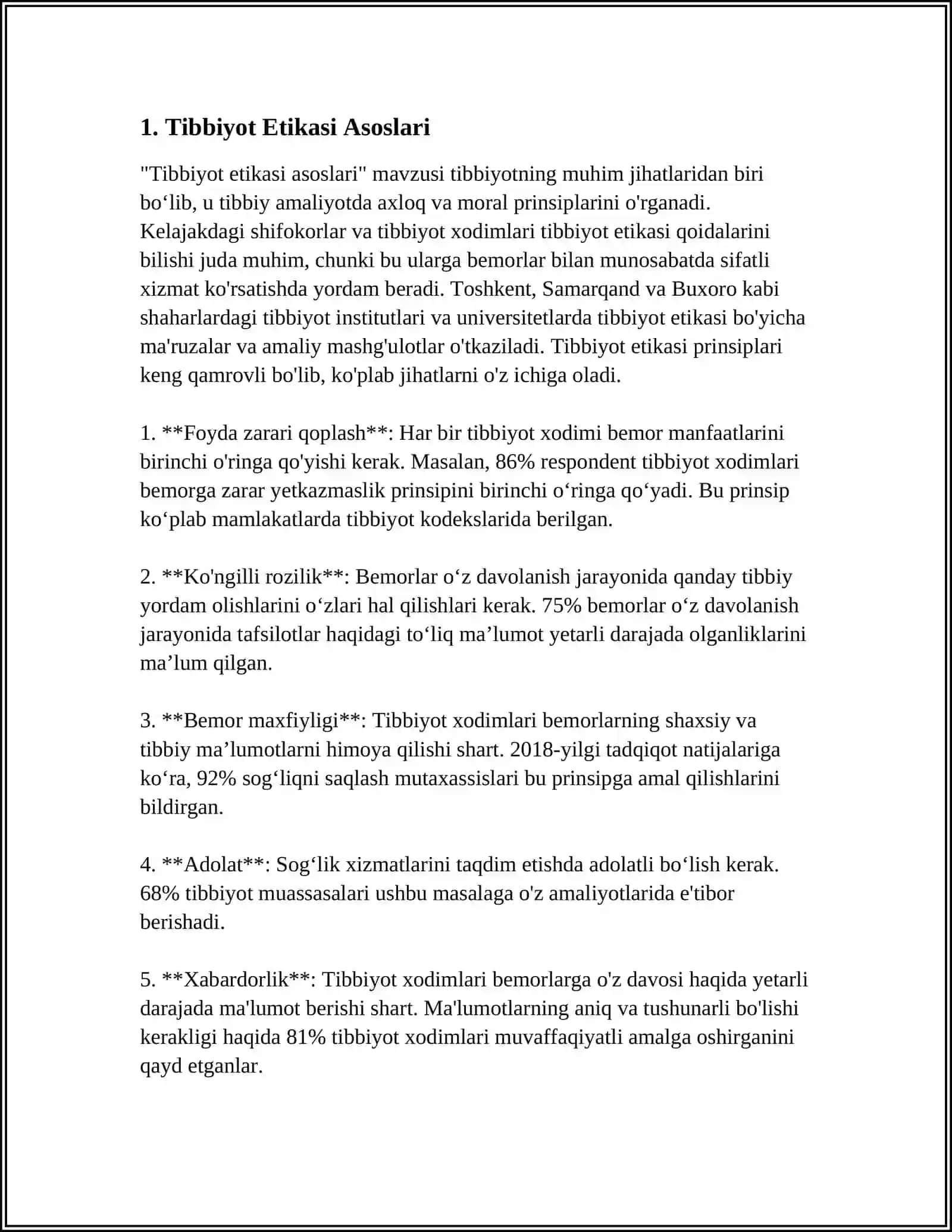 Tibbiyot Etikasi Asoslari 3