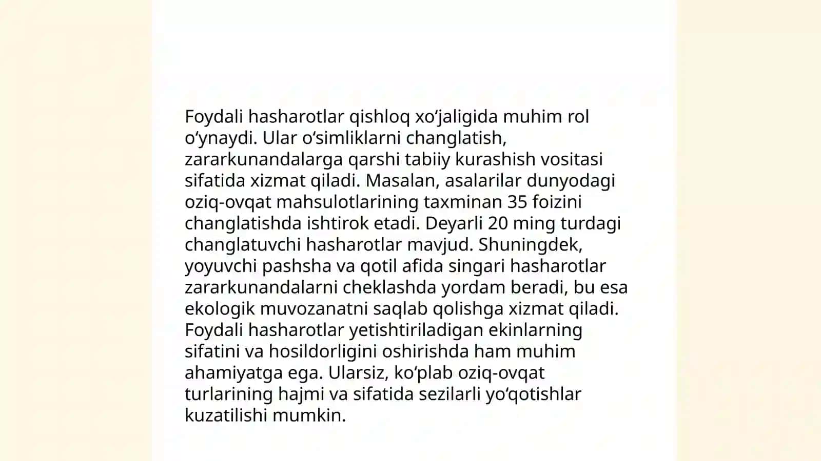 Foydali va zararli hasharotlar 3