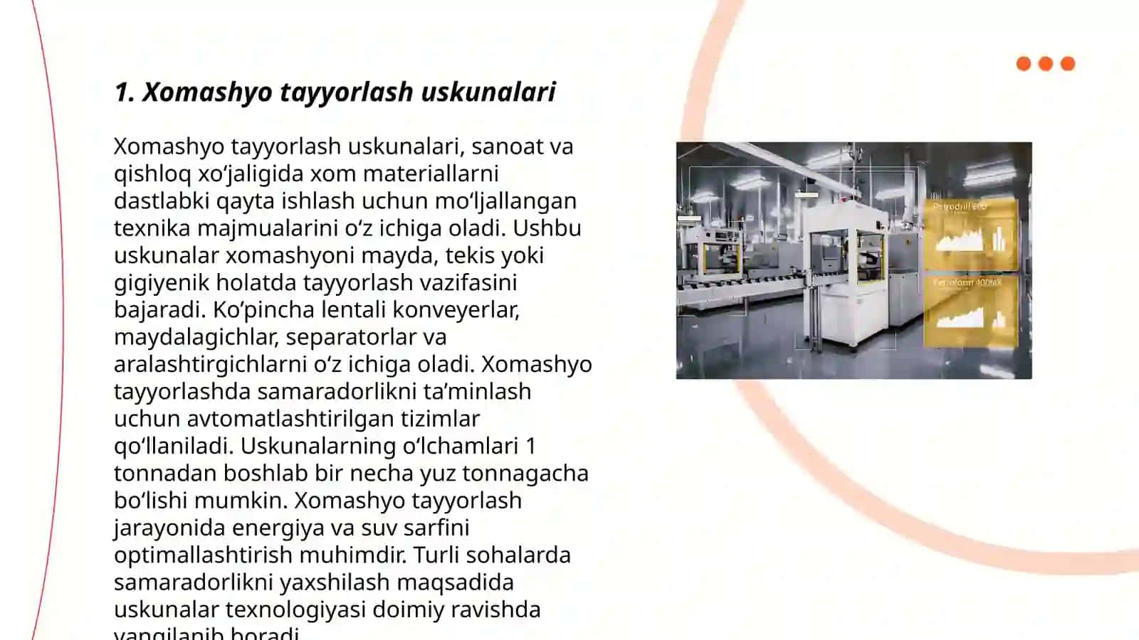 Xomashyo tayyorlash uskunalari 3
