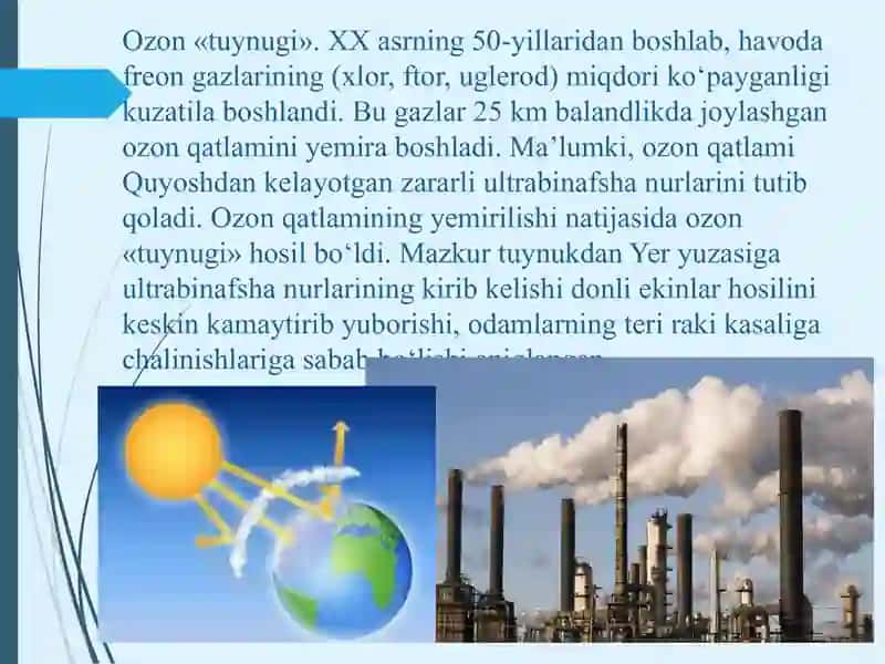 ZAMONAVIY GLOBAL EKOLOGIK MUAMMOLAR 3