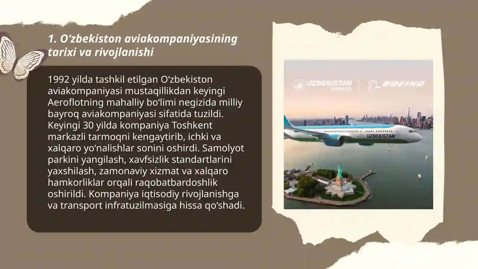 Oʻzbekiston aviakompaniyasi rejasining tahlili 3