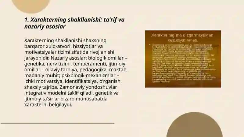 Xarakterning shakllanishi, xarakteraksentuatsiyasi 3