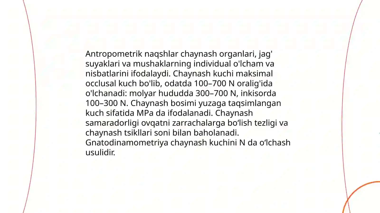 Antropometrik naqshlar Chaynash kuchi 3