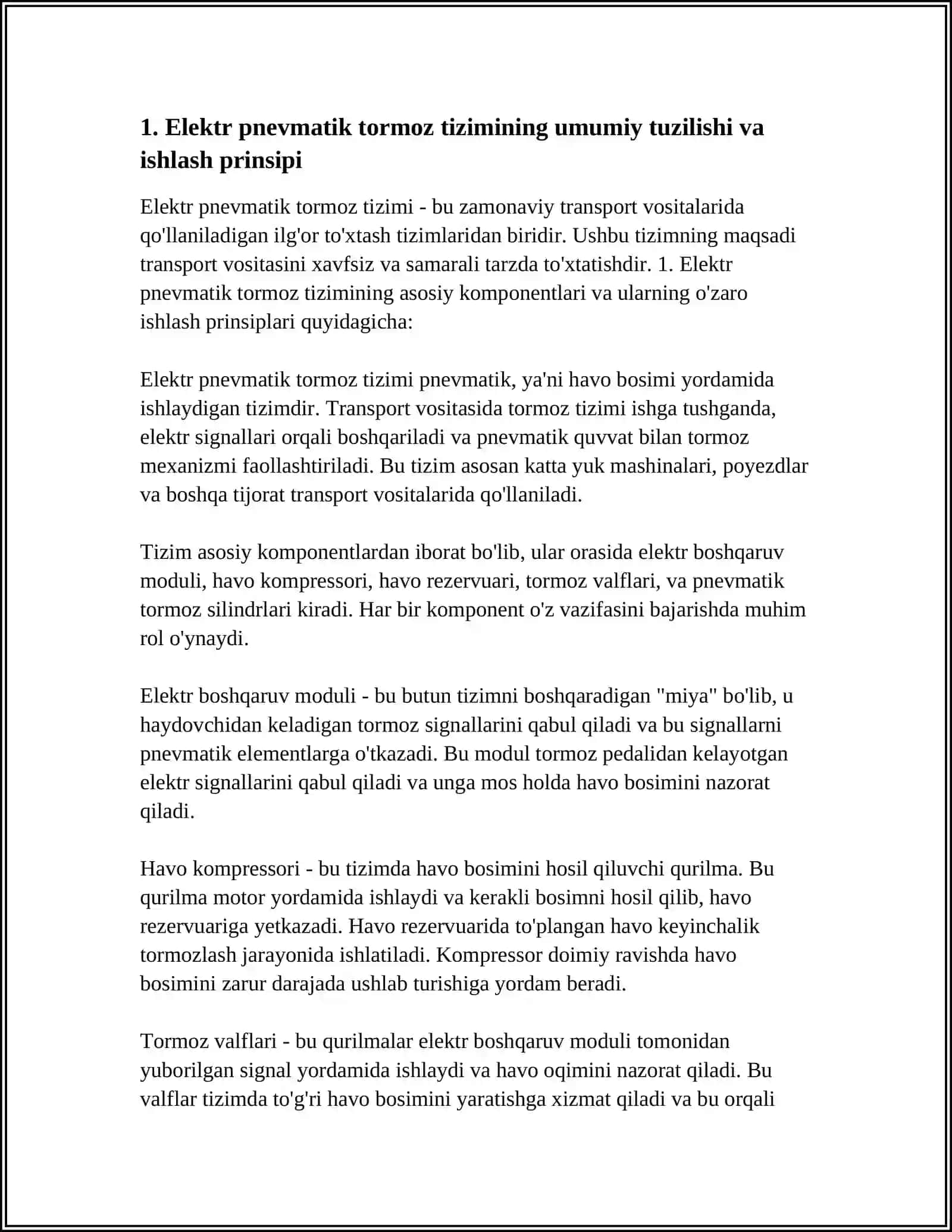 Elektr pnevmatik tormoz tizimi 3
