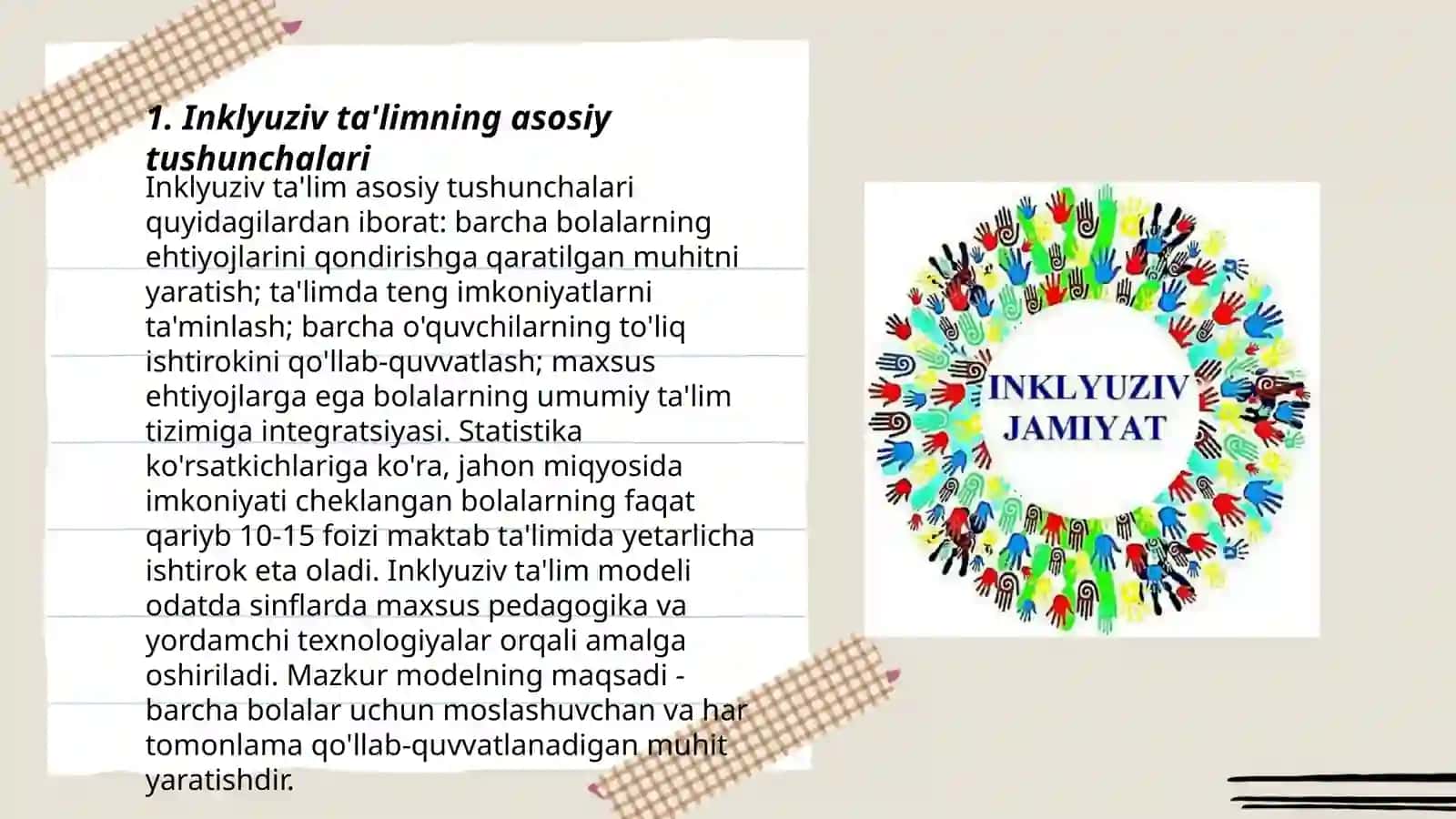 Inklyuziv taʼlimga jalb qilish bosqichlari 3