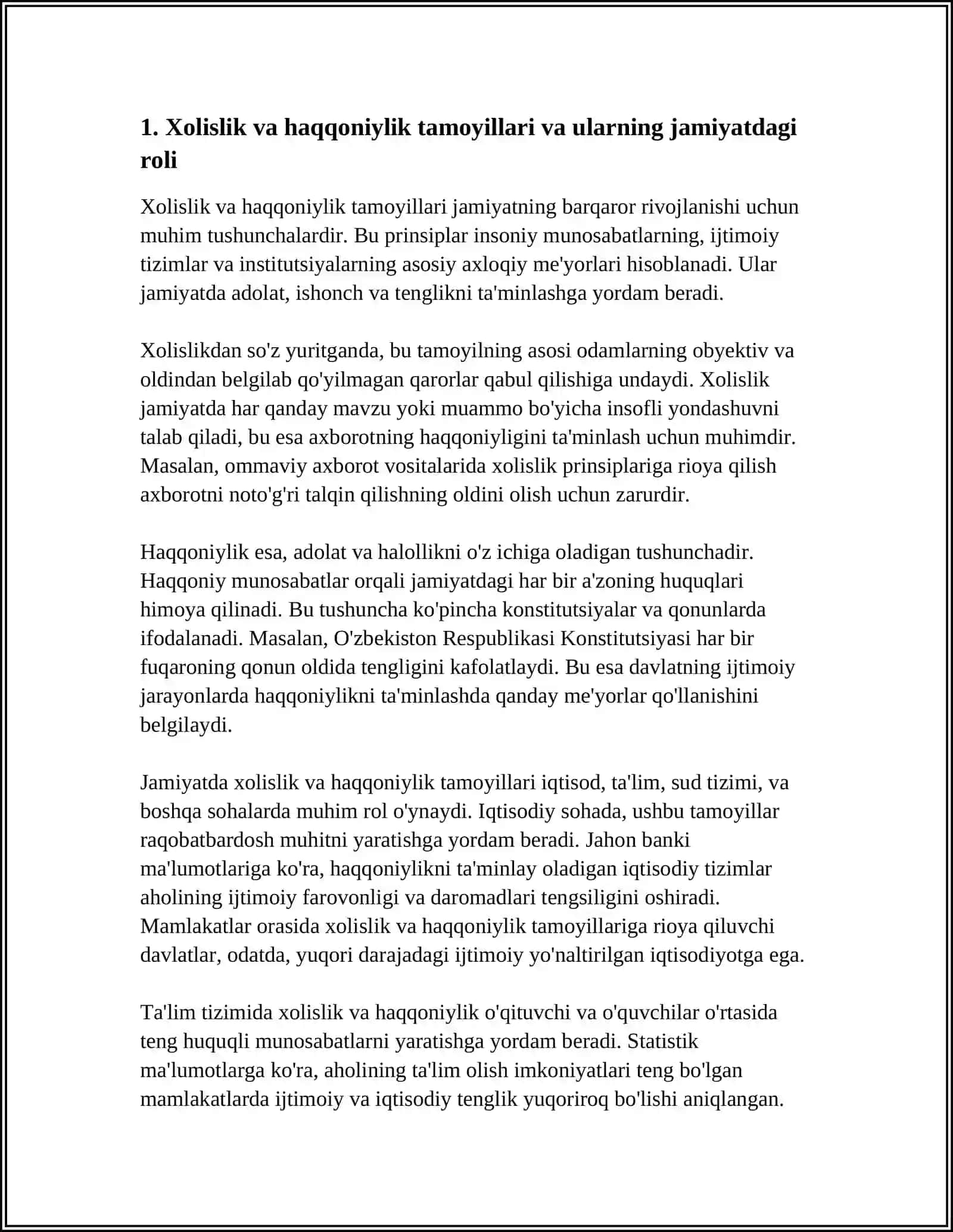 XOLISLIK VA HAQQONIYLIK 3