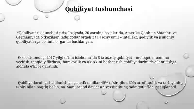 Qobiliyat va uning rivojlanishi 3