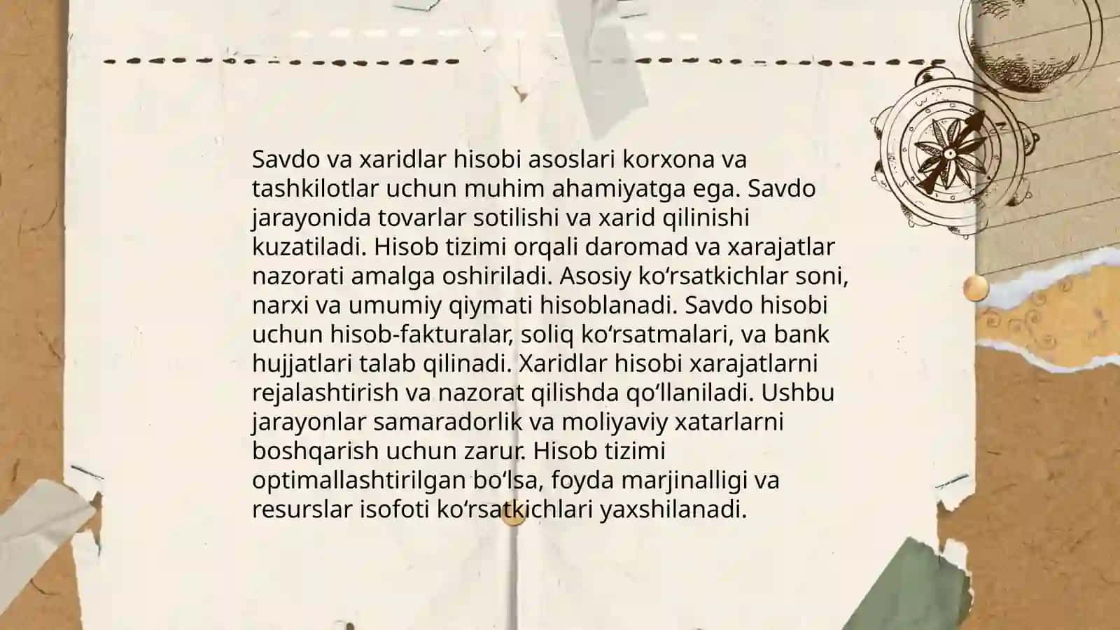 Savdo va xaridlar hisobi asoslari 3