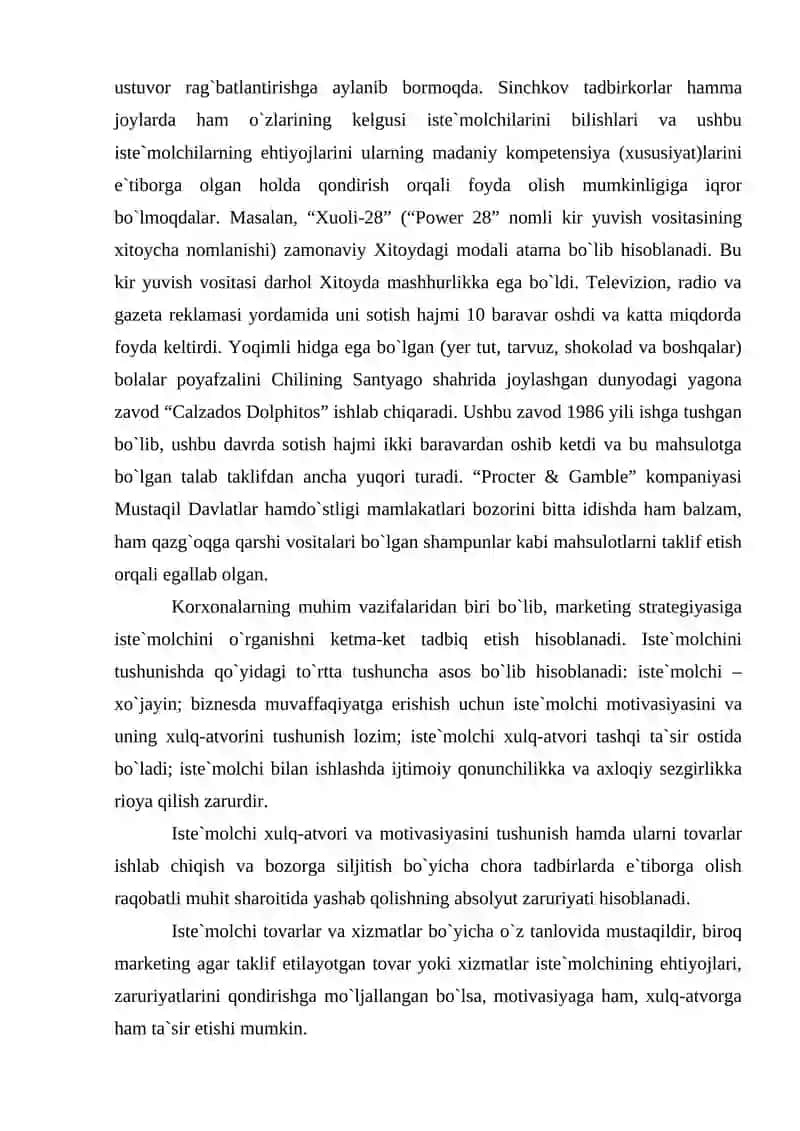 Iste`molchi xulq-atvori 3