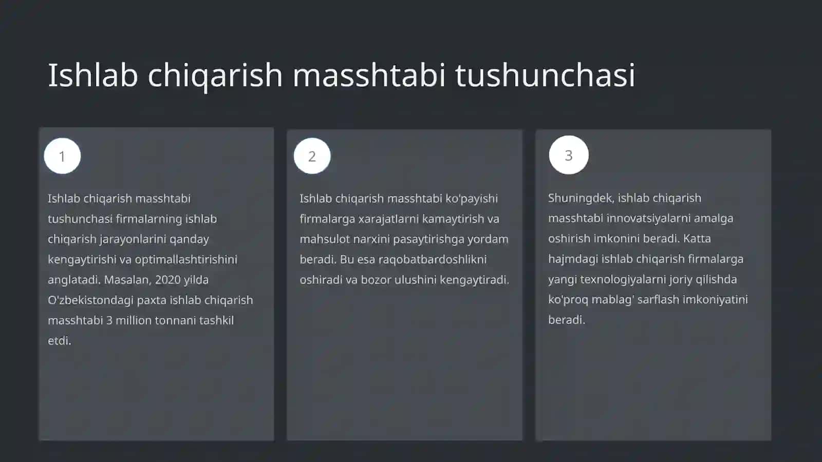 Ishlab chiqarish masshtabi va firmaning uzoqmuddatli oraliqdagi samarali razmeri 3