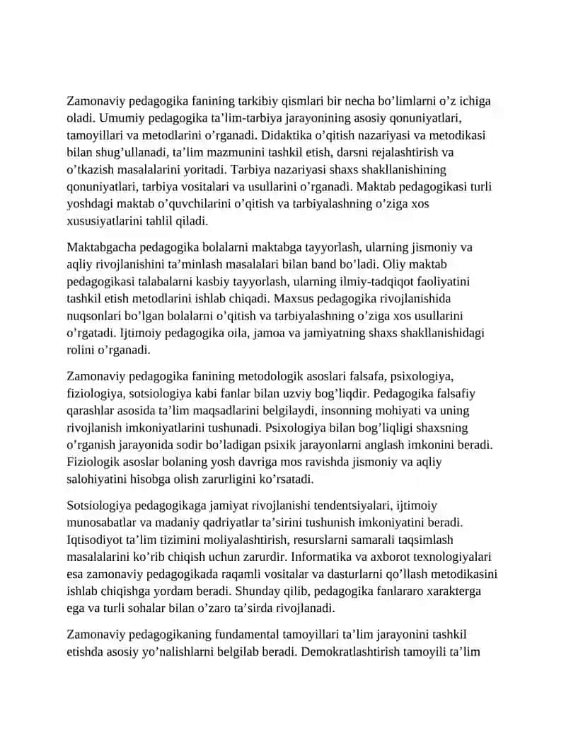 ZAMONAVIY PEDAGOGIKA FANINING MOHIYATI 3