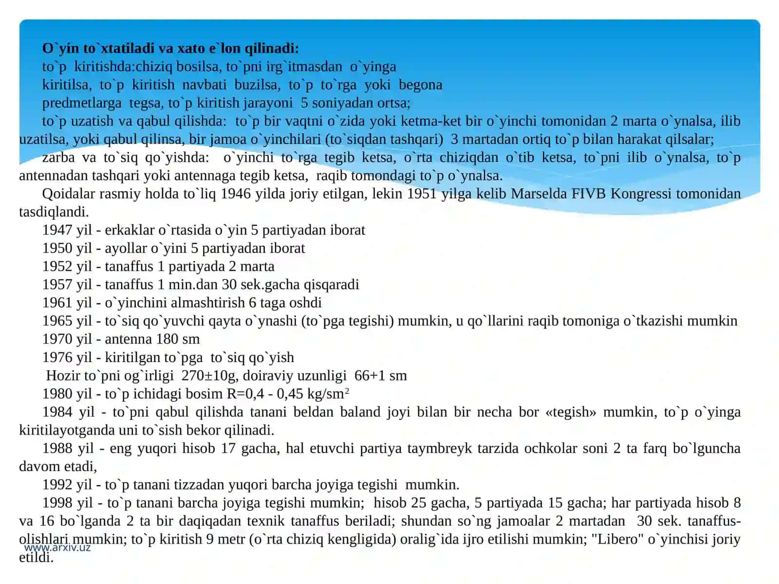 Voleybolo’yini qoidalari 3