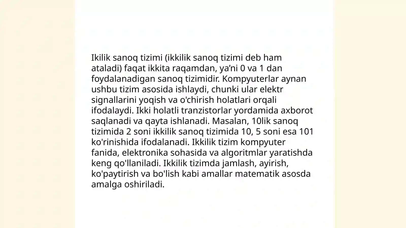 Ikilik sanoq tizimi 3