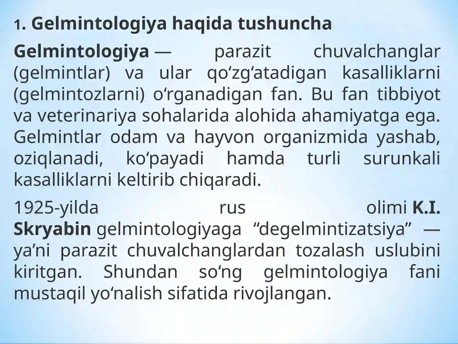 Tibbiy gelmintologiya:yassi chuvalchanglar 3
