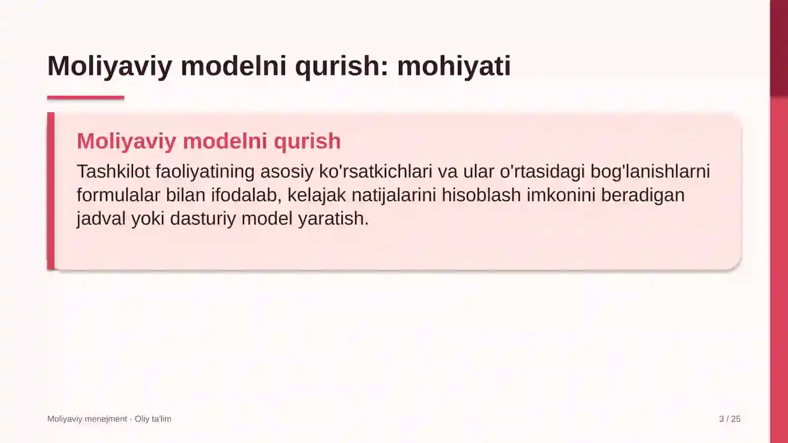 striming platformalarida moliyaviy modelni qurish 9291 3