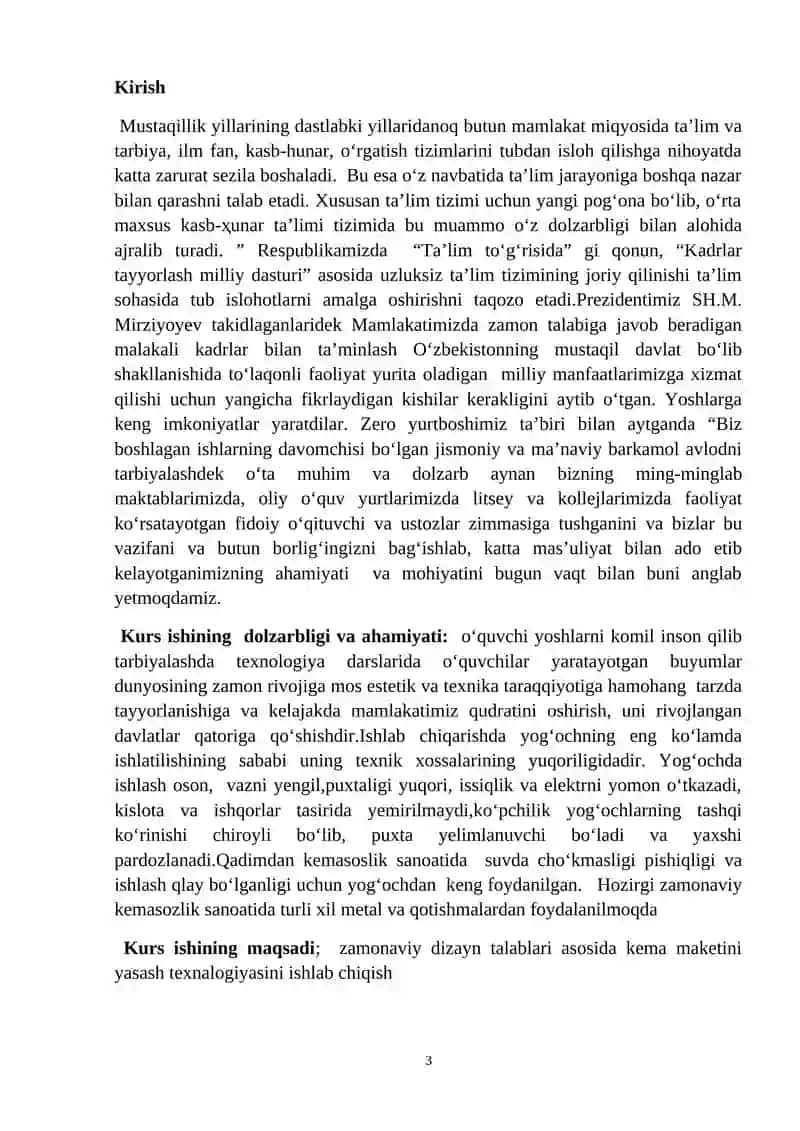 Texnik Ijodkorlik va Dizayn Kurs Ishi 3