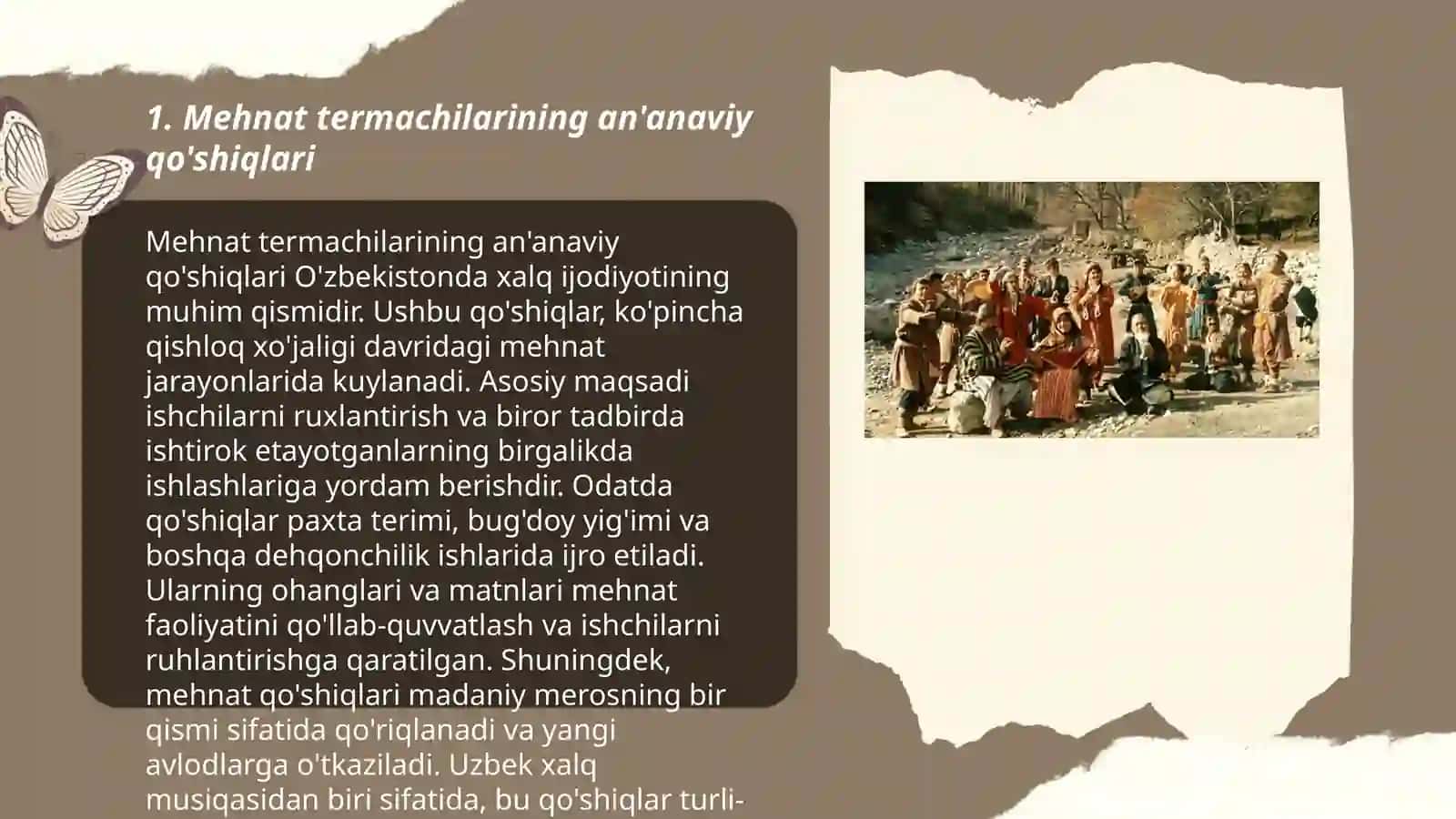 Mehnat termachilarining an'anaviy qo'shiqlari 3