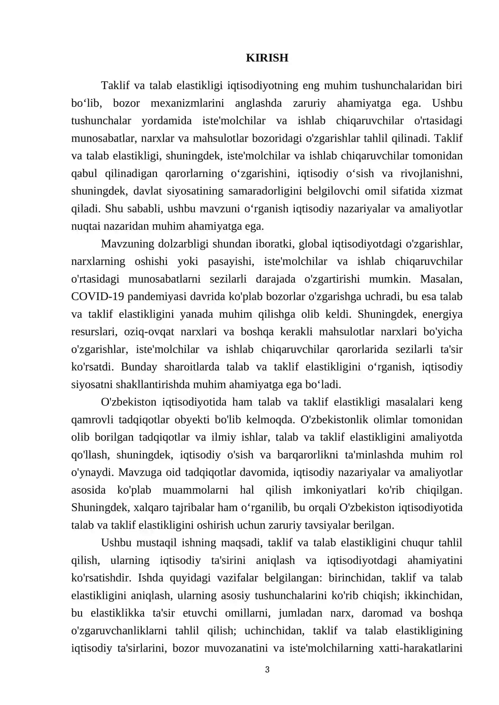 Taklif va ta’lab elastikligi 3