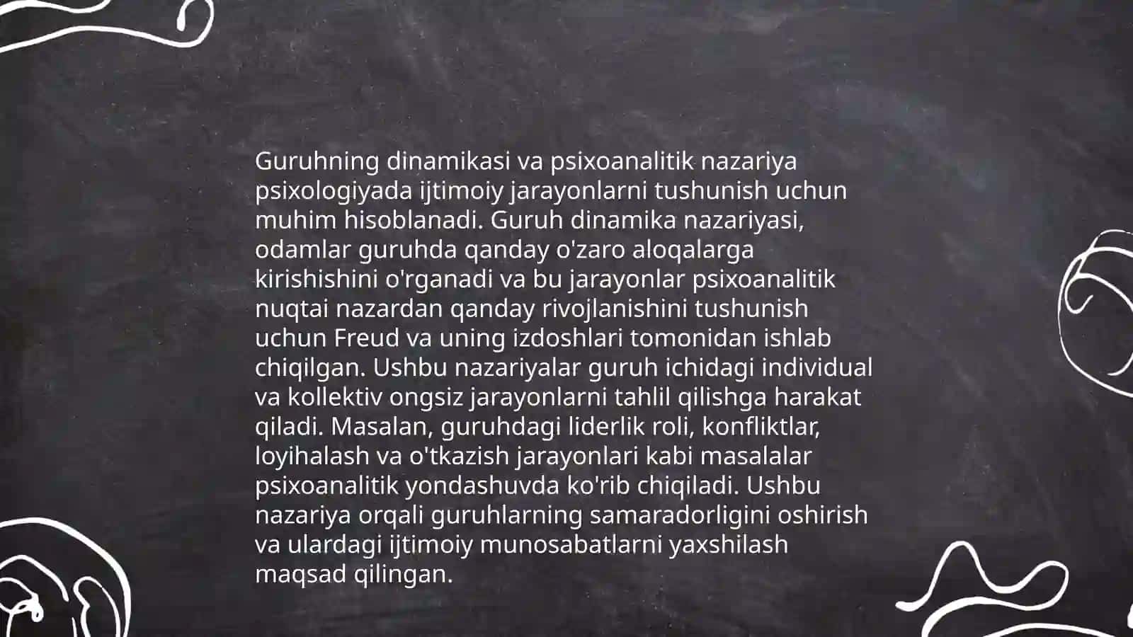 Guruhga psixoanalitik jihatdan yondashuv 3