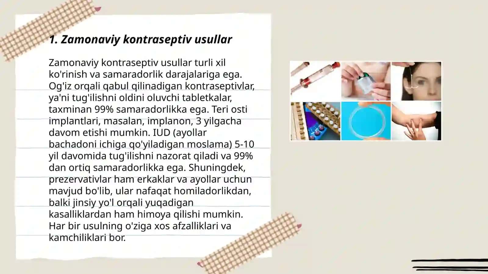 Zamonaviy kontraseptiv vositalari 3