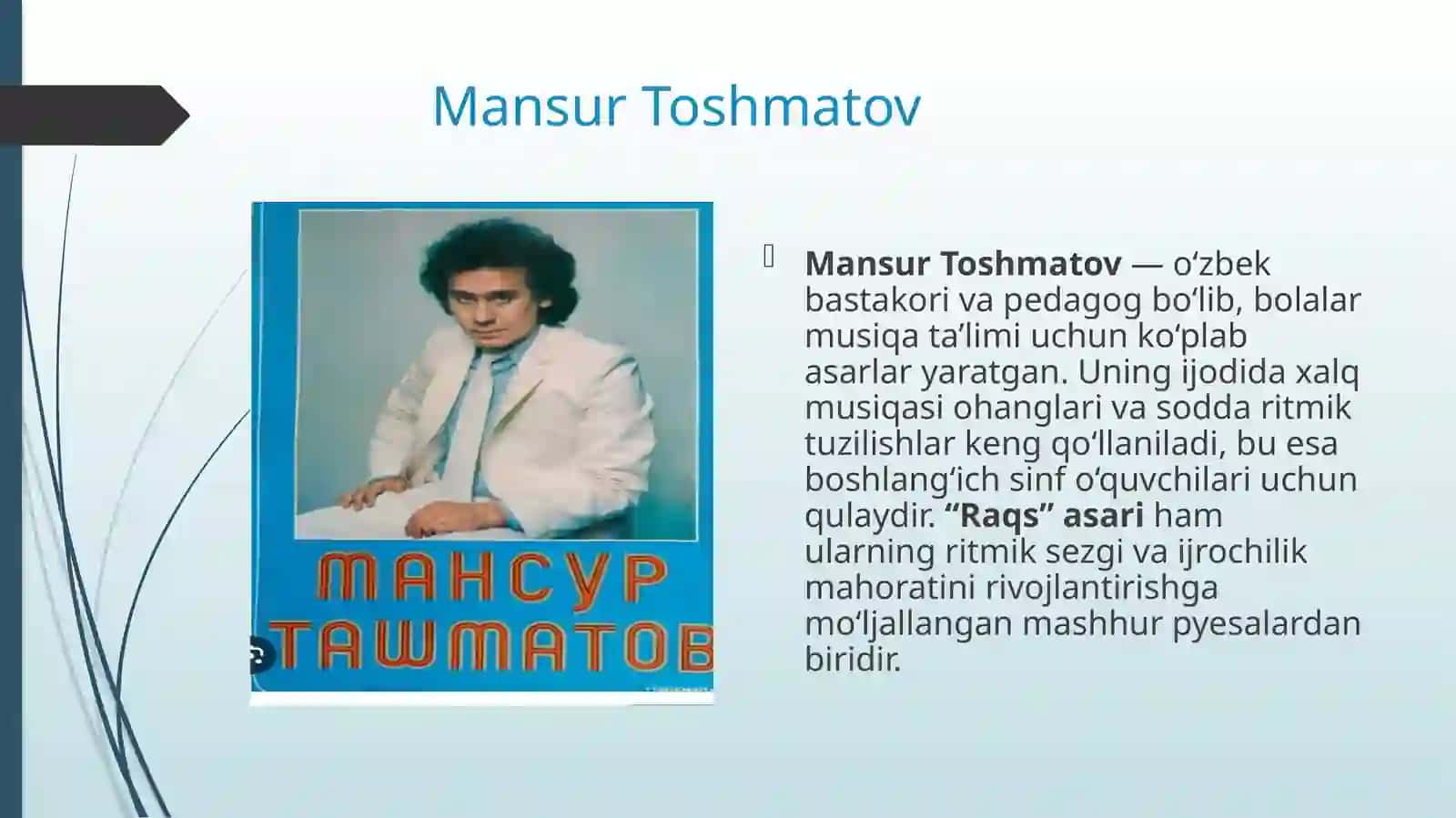BMSM 1–2-sinf o‘quvchilariga chang cholg‘usida [] ning “Raqs” asarini o‘rgatish metodikasi 3