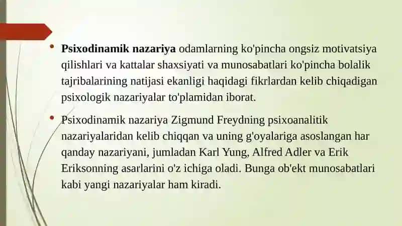 Psixodinamik yondoshuv 3