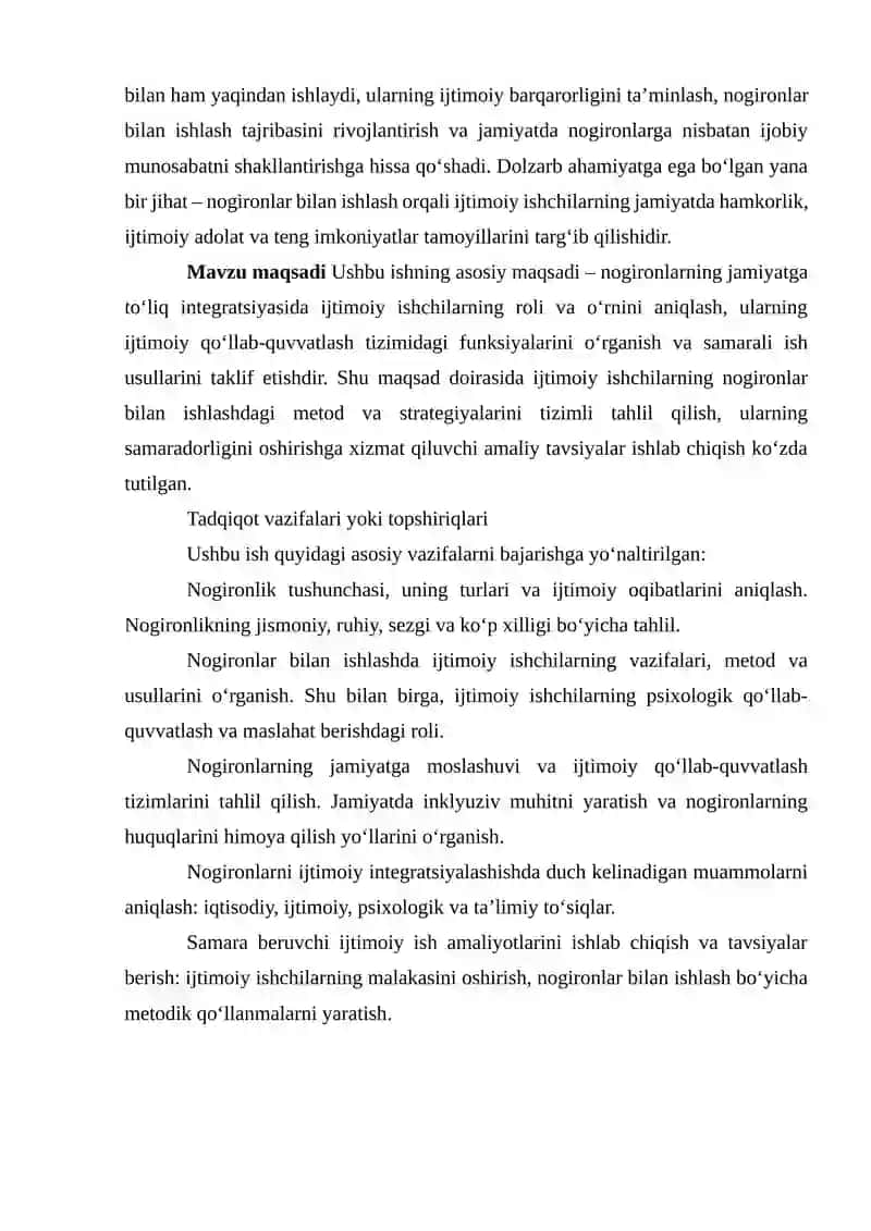 Nogironlarning jamiyatga integratsiyasida ijtimoiy ishichi roli 3