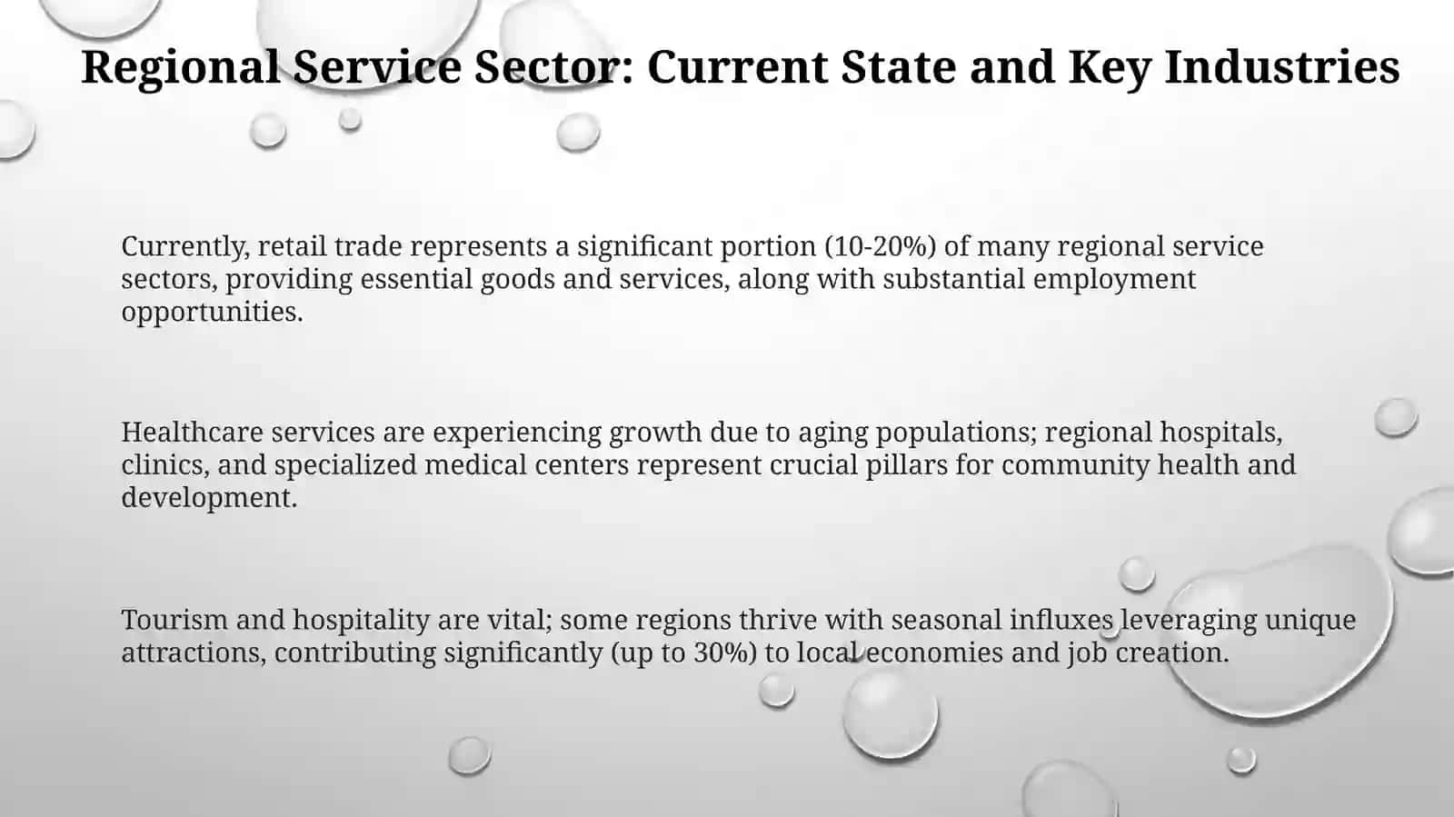 Service Sector: Prospects for developing the service economy in regions. 3