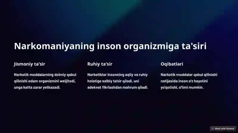 Narkomaniya va uning asoratlari 3