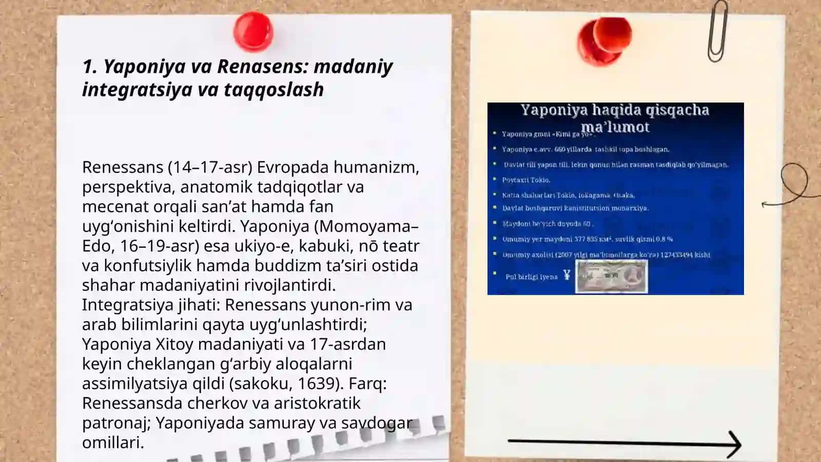 Yaponiya va Renasens haqida integratsiya 3