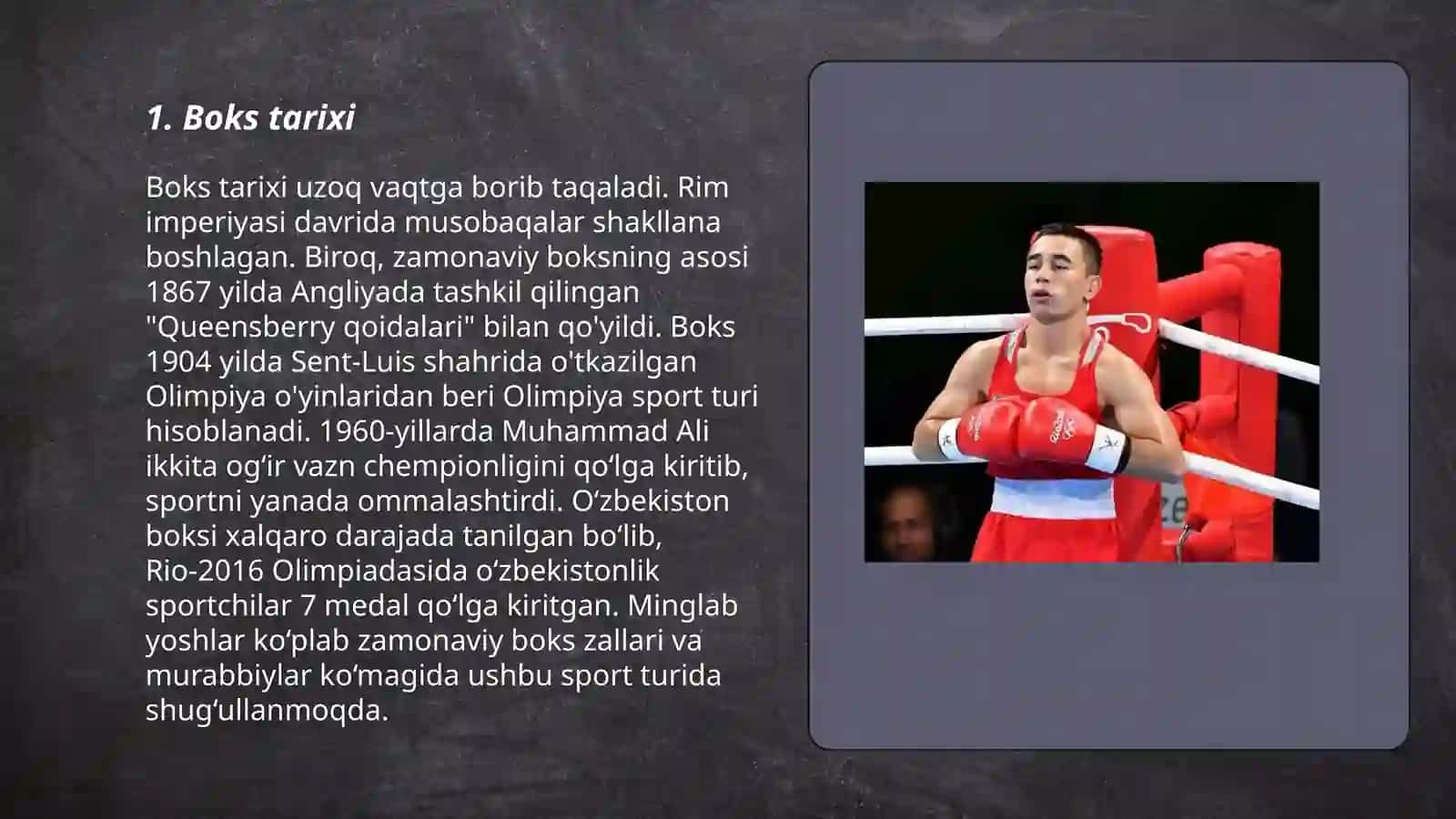 Boks haqida referat tayyorlash 3