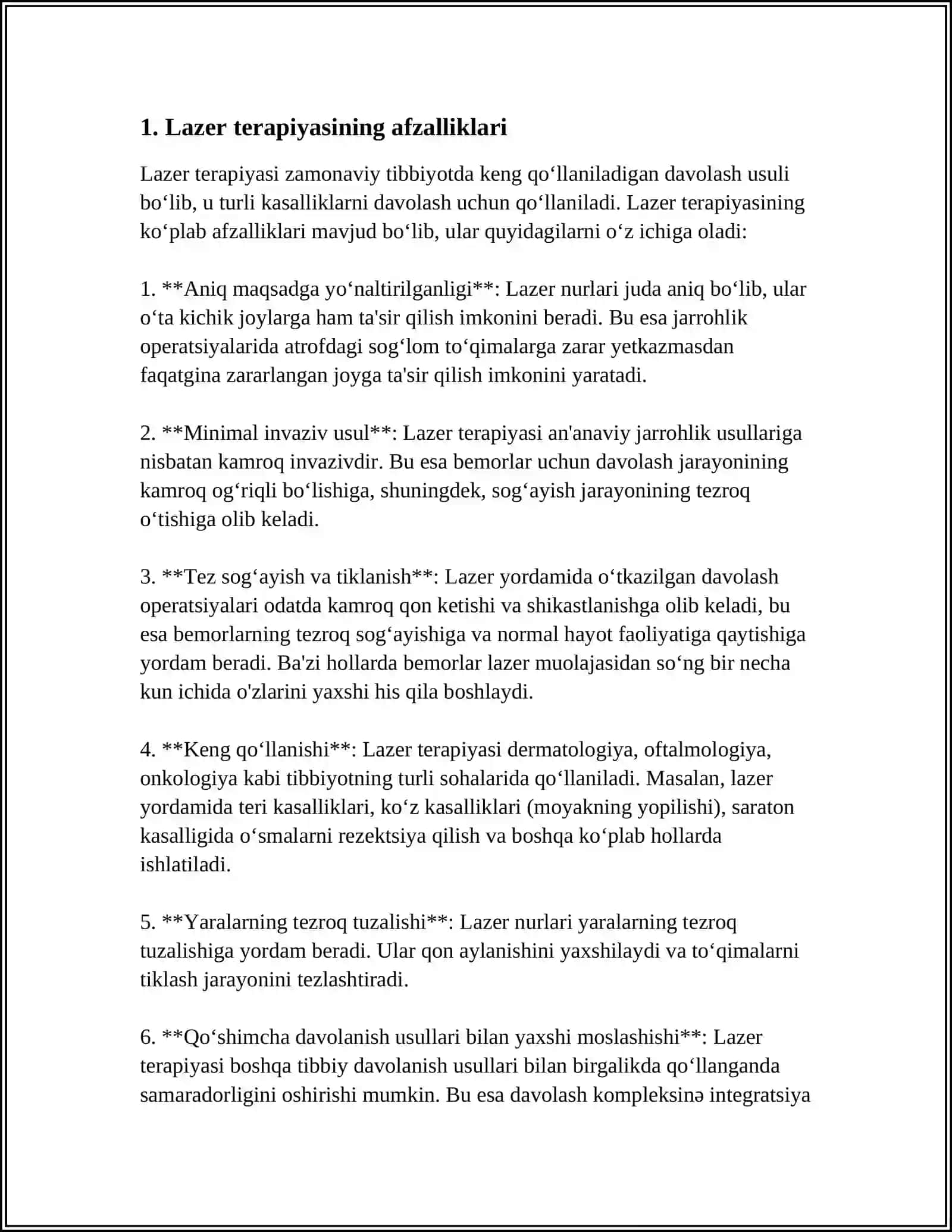 LAZERNING TIBBIYOTDA QOʻLLANILISHI 3