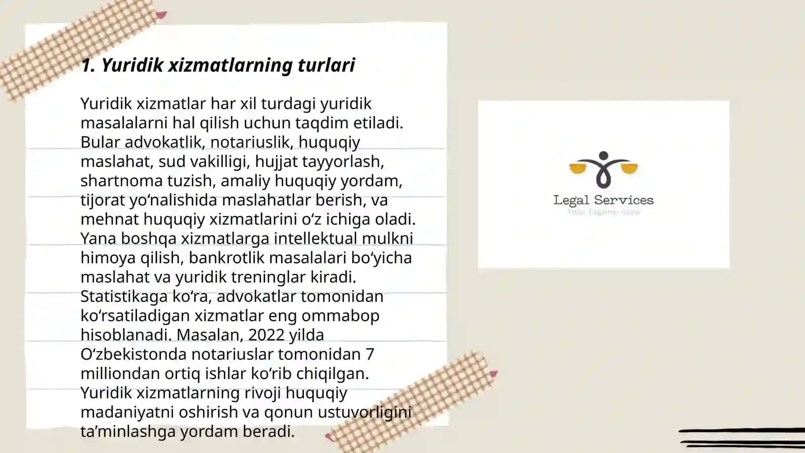 Yuridik xizmat tushunchasi 3