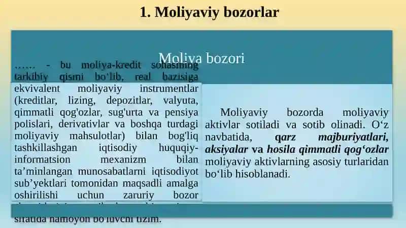 Moliyaviy bozorlar 3