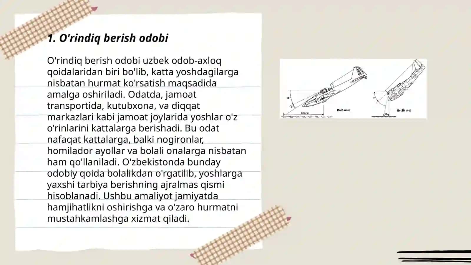 O'rindiq berish odobi 3