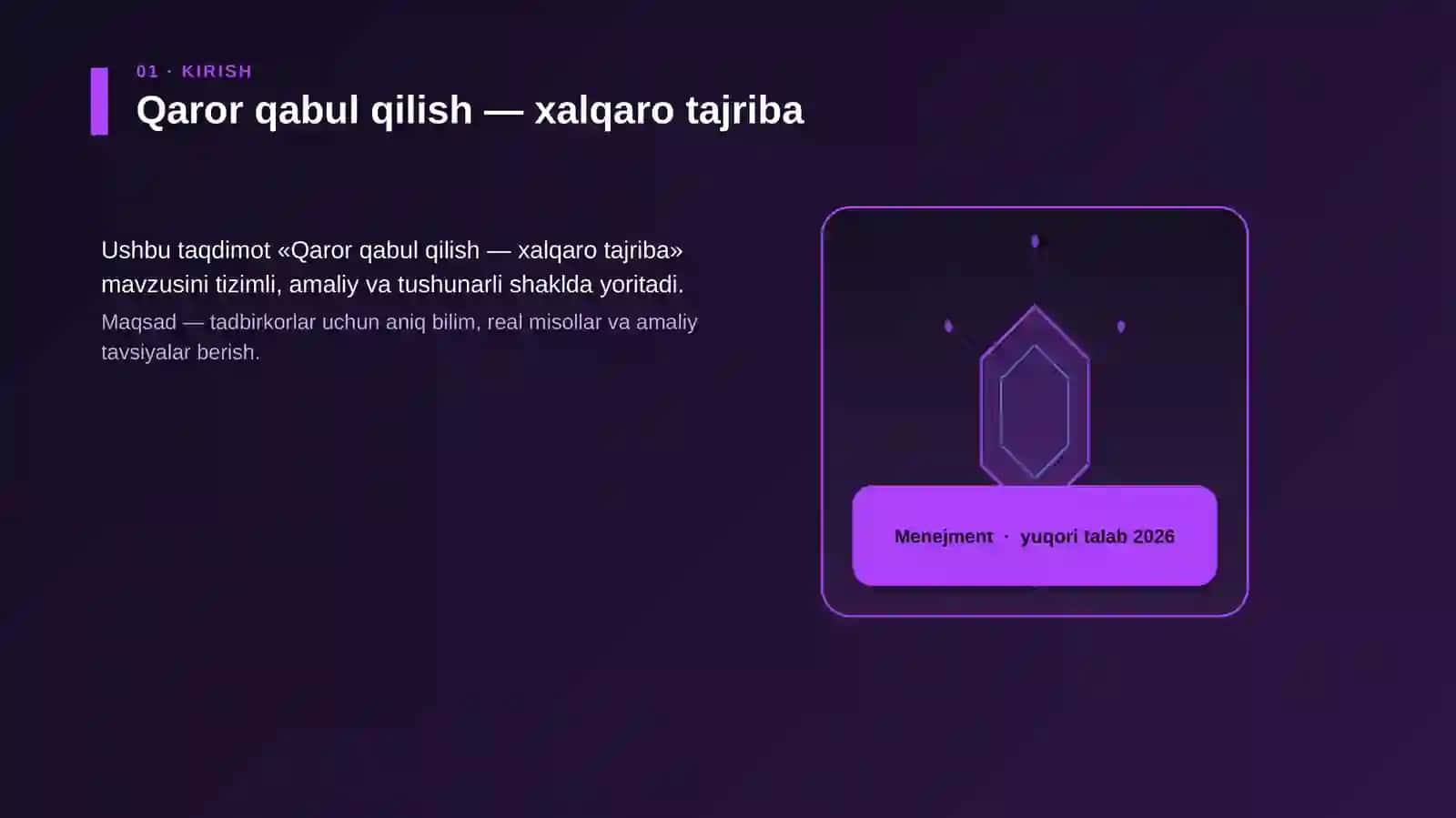 Qaror qabul qilish — xalqaro tajriba 3