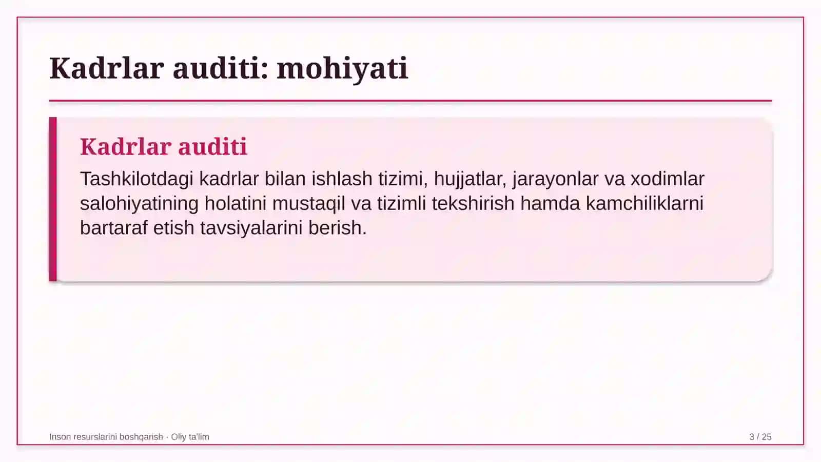 Islomiy moliya tashkilotlarida kadrlar auditi 3