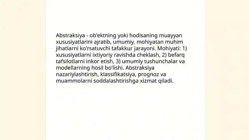 Abstraksiya tushunchasi 3