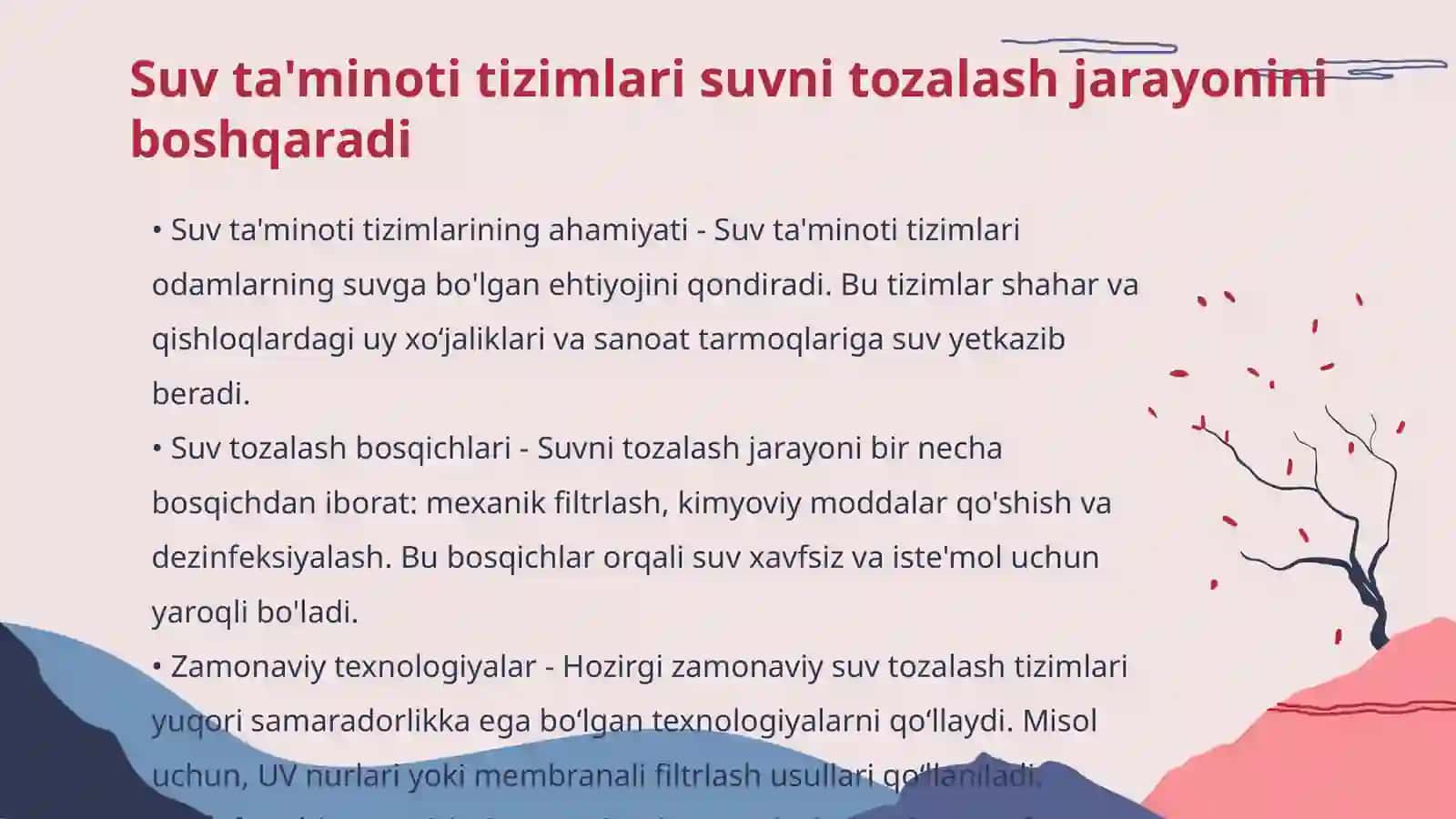 Suv ta'minoti tizimlari  va ularning sxemalari 3