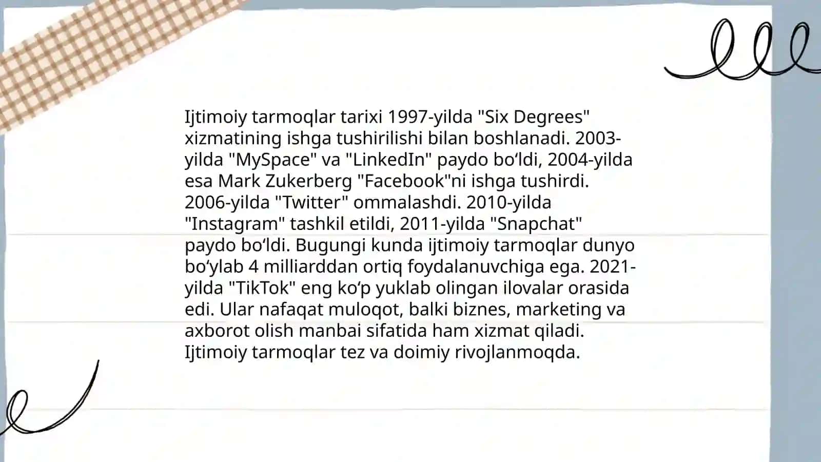 Ijtimoiy tarmoq turlari 3