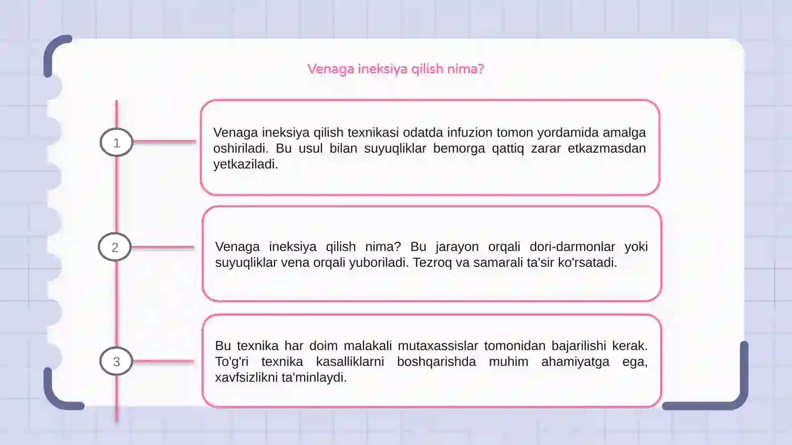Venaga ineksiya qilish texnikasi 3