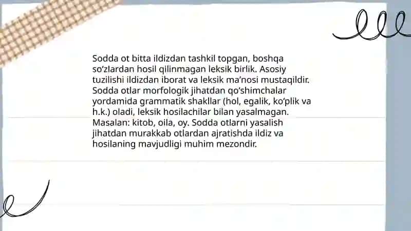 Otlarning yasalishi tuzilish jihatdan turlari 3