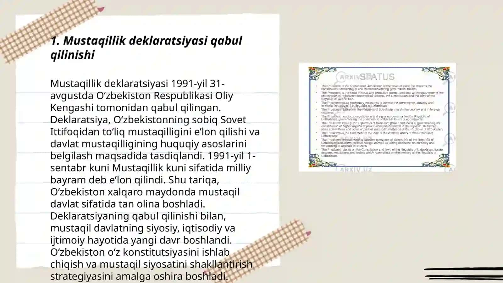 Mustaqillik deklaratsiyasi 3