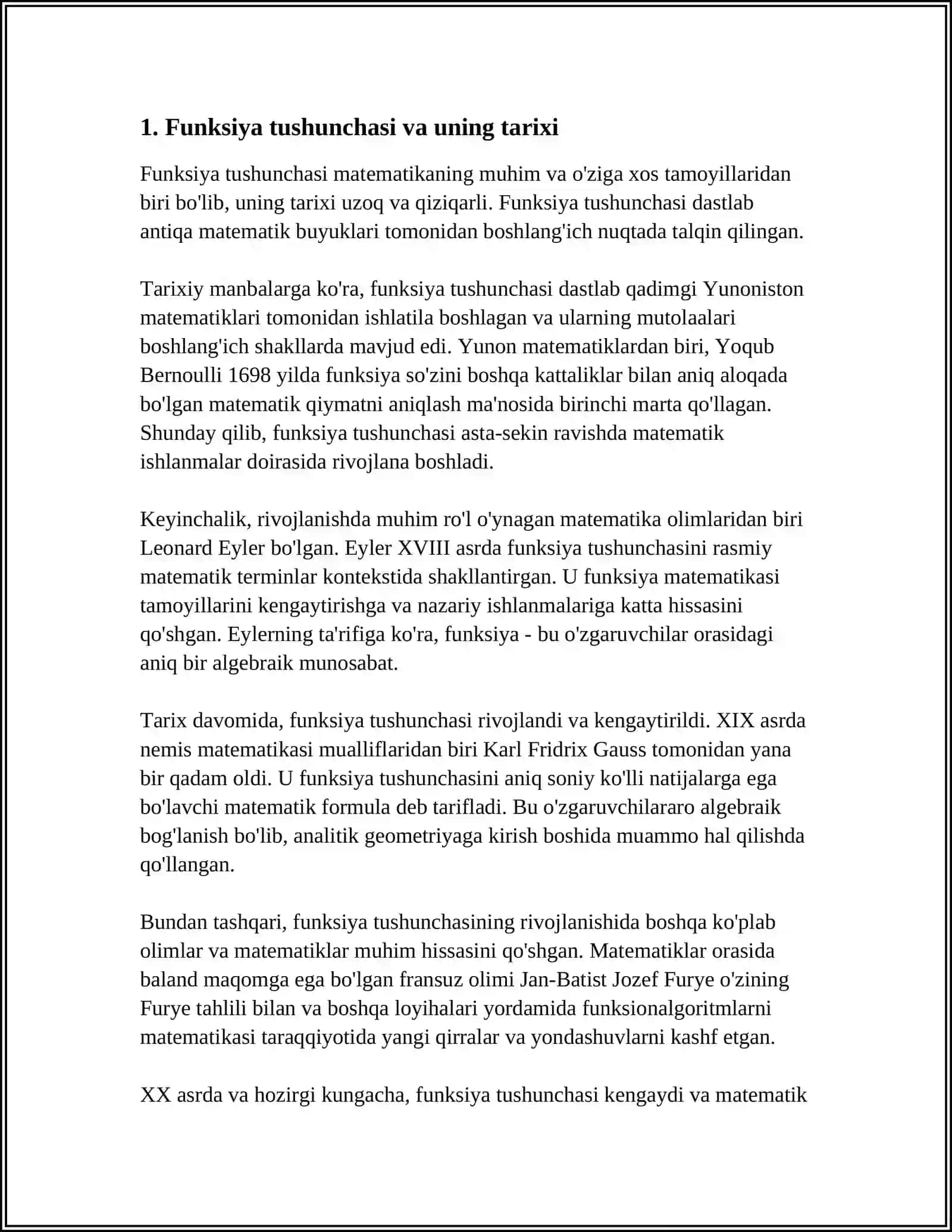MAKTABDA «FUNKSIYA TUSHUNCHASINI KIRITISH VA O`QITISH» METODIKASI 3