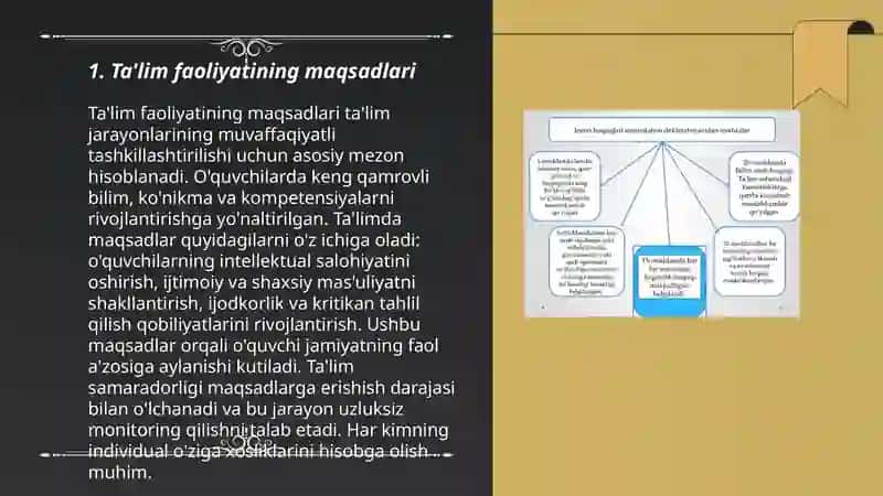 Ta'lim faoliyatini aniqlashga oid qarashlar 3