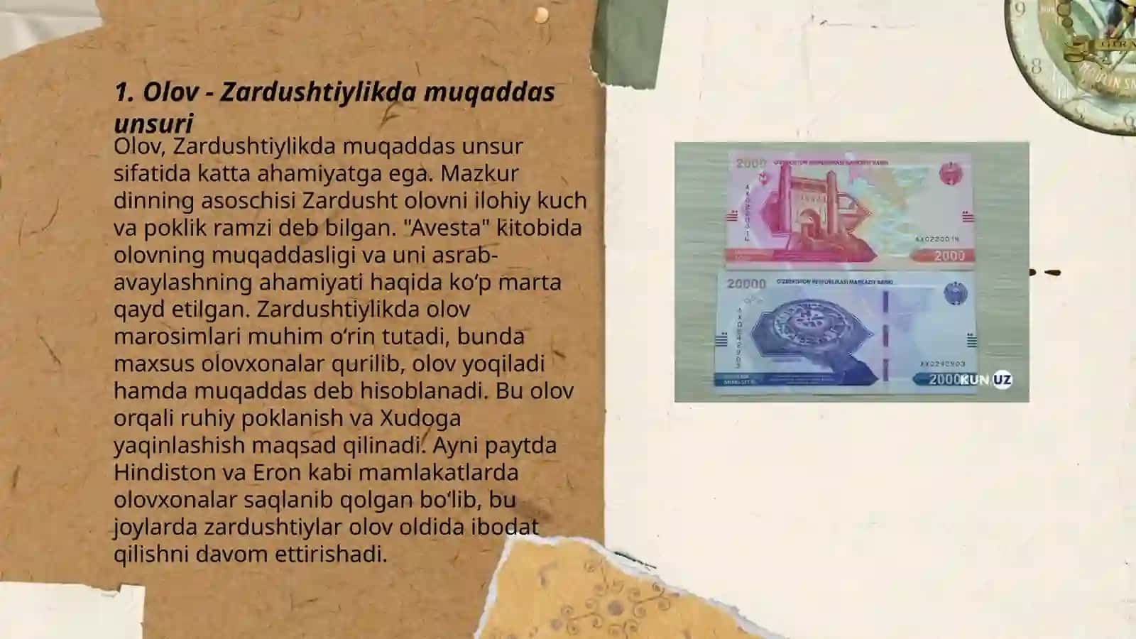 Zardushtiylikda muqaddas sanalgan unsurlar va ularni e’zozlash amallari 3